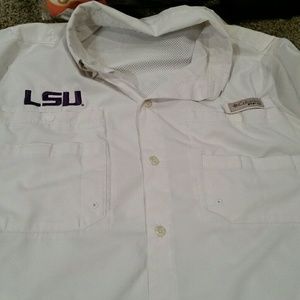Columbia lsu large pfg fishing shirt